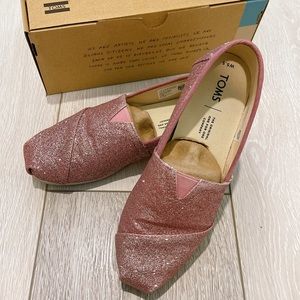 Toms Classic Rose Glow Iridescent Glitter 5.5